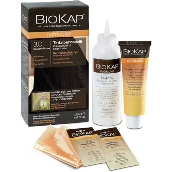 Tinta per capelli Nutricolor BioKap – 3.0 Castano scuro 140 ml