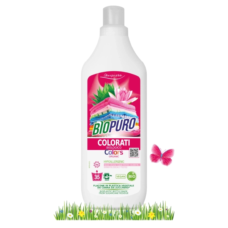 Biopuro Detersivo Colorati Bio - Aloe e Fior di Loto 1L